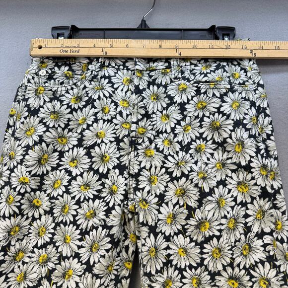 7 For All Mankind Jeans Women's 27 (4) Black White Daisy Skinny Ankle Preppy - Picture 11 of 15